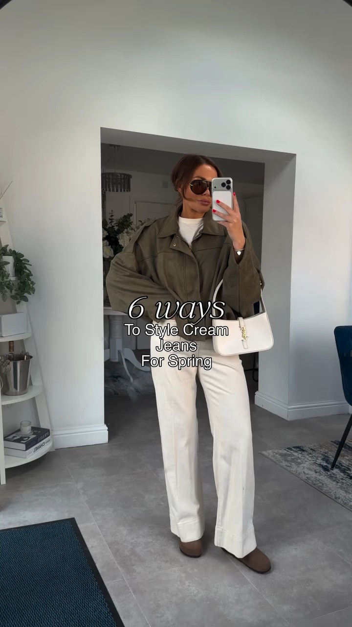 6 ways to style cream jeans 🌼 I’m so ready for spring outfits and these new jeans from @mango got me a lil excited !!!!! I’ll link everything on my LTK 🫶🏼
#springoutfits #springlooks #jeans #creamjeans 

#LTKspring #LTKjeans #LTKsummer