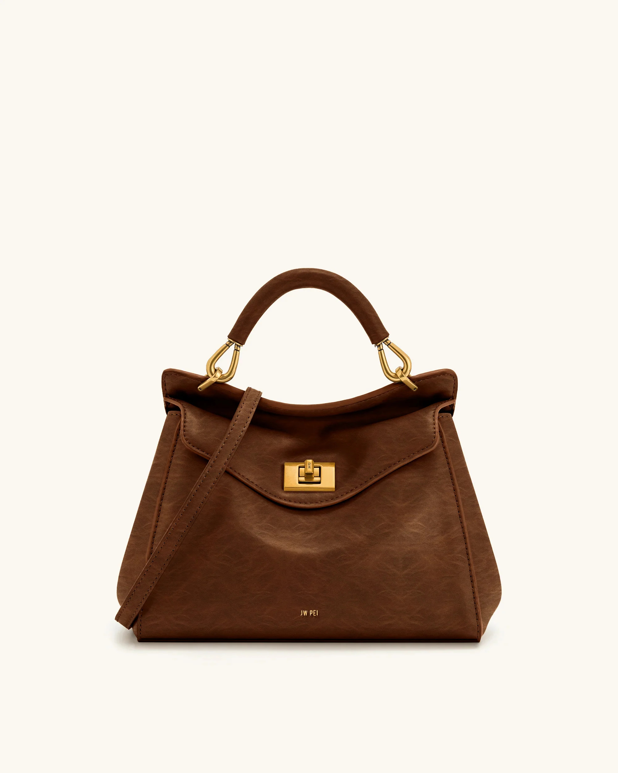 Lucia Classic Top Handle Bag - Coffee Brown | JW PEI US