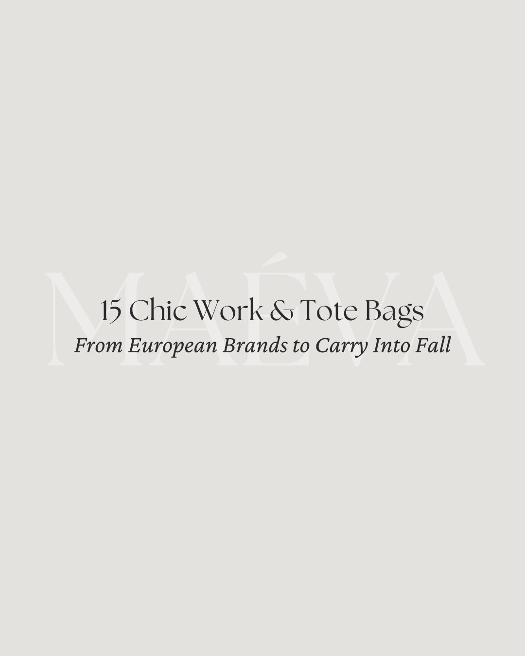 15 Chic Work & Tote Bags From European Brands to Carry Into Fall 👜

There’s something about this time of year that always has me starting to think about fall dressing again, and with new collections beginning to arrive, there are already so many beautiful handbags catching my attention! From rich suede and deeper colors to oversized totes and timeless leather classics, I’ve been saving so many styles lately 🤎

For this edit, I rounded up 15 work and tote bags from European brands I’m currently loving, mixing new arrivals and seasonal updates with timeless classics, personal favorites, and a few styles from brands I personally own and love!

Whether you’re starting to think about your fall wardrobe, searching for a beautiful everyday tote, or simply looking to discover a few new European handbag brands, I hope you enjoy this edit! 

📍 Discover the full edit now live on maevawithamour.com, where you can explore all 15 bags in detail, learn more about each of the European brands featured, and shop the handbags

👜 You can also find the complete edit, plus more French and European handbag discoveries, on ShopMy @ maevawithamour under ‘French & EU Bags’ - link in bio

👉 Save this post for your next handbag search, and follow for more French & European brand discoveries, thoughtful shopping edits, and timeless style inspiration

With Amour, M.

@PARIS/64 @ATELIERS AUGUSTE @Strathberry

#LTKTravel #LTKSeasonal #LTKootd