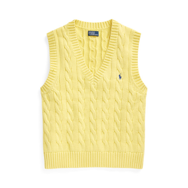 Cable-Knit V-Neck Jumper Waistcoat | Ralph Lauren (UK)