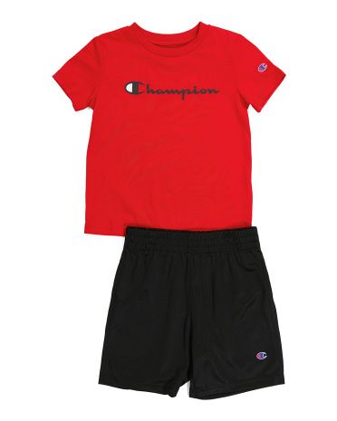 Little Boy Classic Script Short Set | TJ Maxx