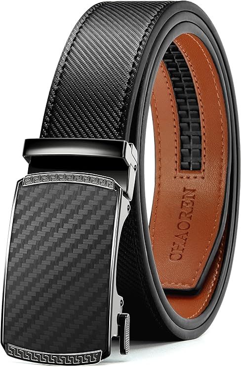 CHAOREN Leather Ratchet Belt for Men - Effortless Style and Customizable Fit(35mm) | Amazon (US)