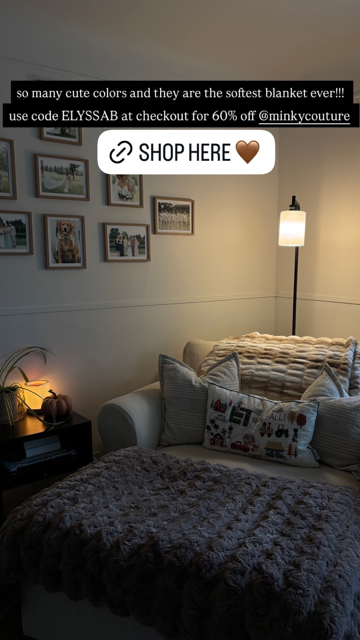 use code ELYSSAB at checkout for 60% off @minkycouture  so many cute colors and they are the softest blanket ever!!!

#LTKGiftGuide #LTKHoliday #LTKSeasonal