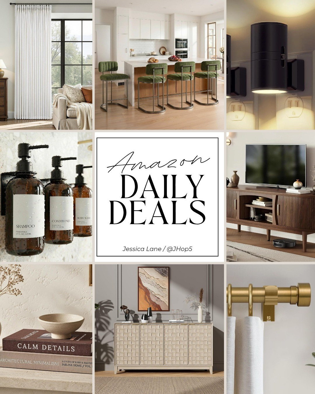 Amazon home deals ✨ Neutral curtains, olive green stools, statement cabinets, and finishing touches for a cozy home.

#LTKSaleAlert #LTKHome #LTKSeasonal