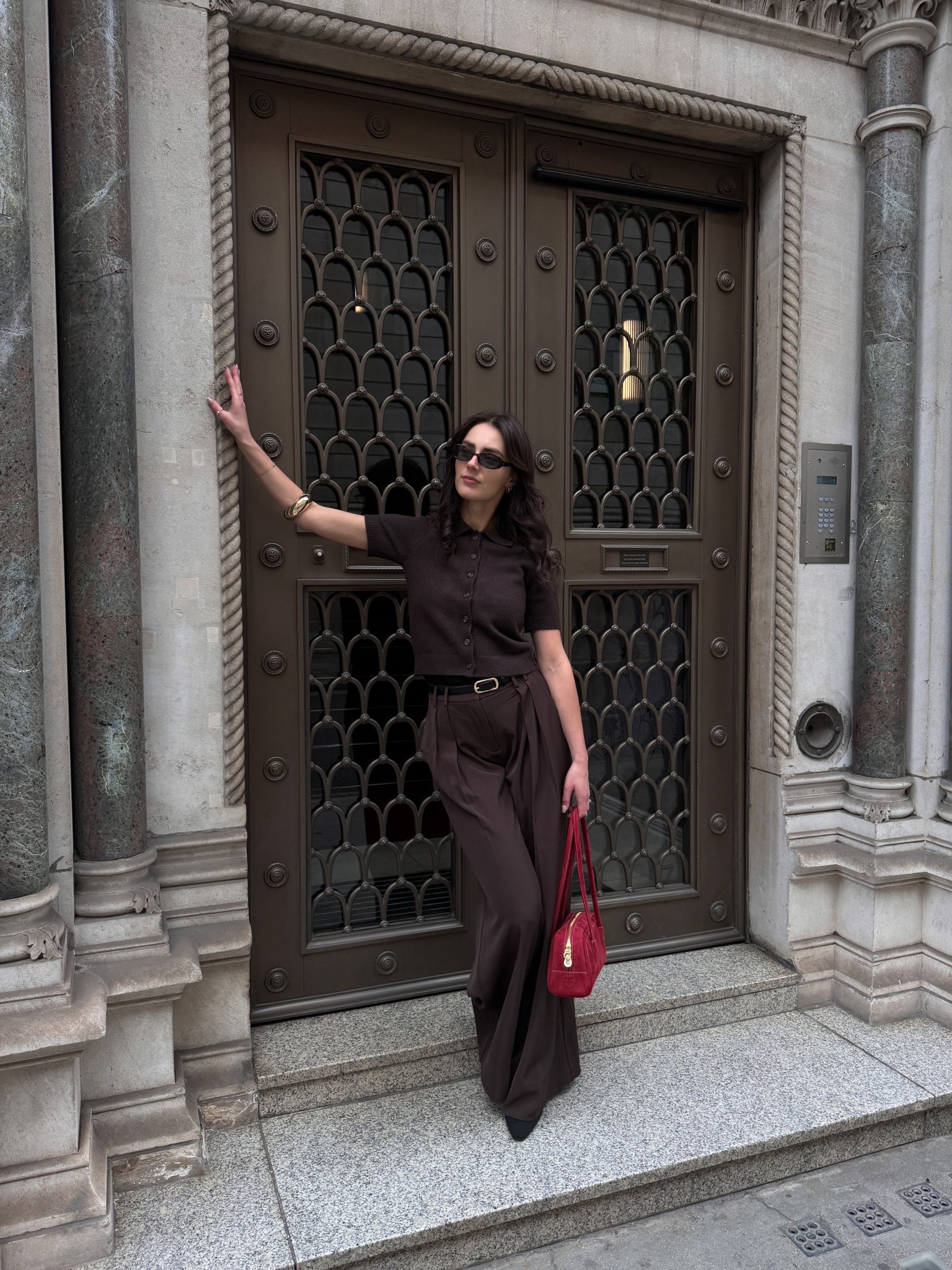 Brown top & wide leg trousers 

#LTKuk #LTKwinter #LTKautumn