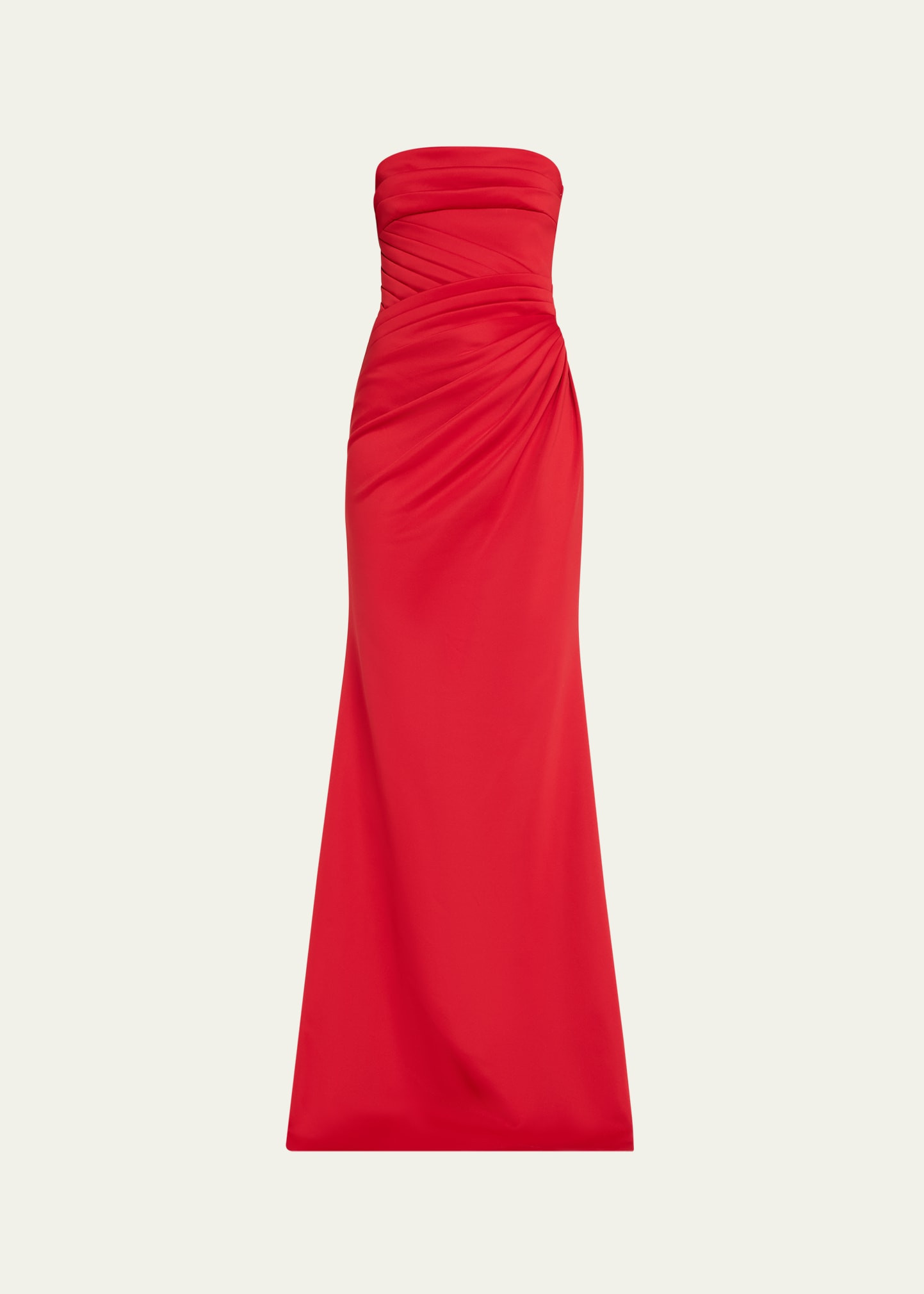 Badgley Mischka Strapless Pleated A-Line Gown | Bergdorf Goodman