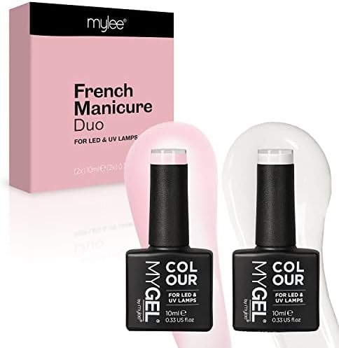 MYGEL by Mylee French Manicure Duo Gel Polish 2x10ml UV/LED Soak-Off Nail Art Manicure Pedicure for  | Amazon (UK)