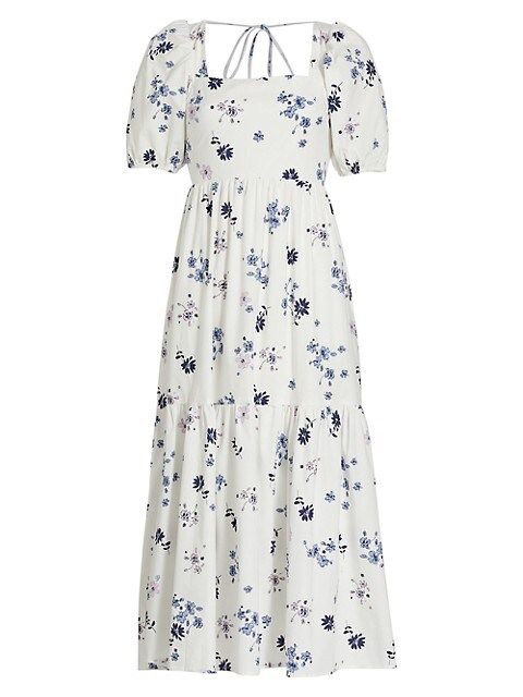 Upri Floral Tiered Midi Dress | Saks Fifth Avenue