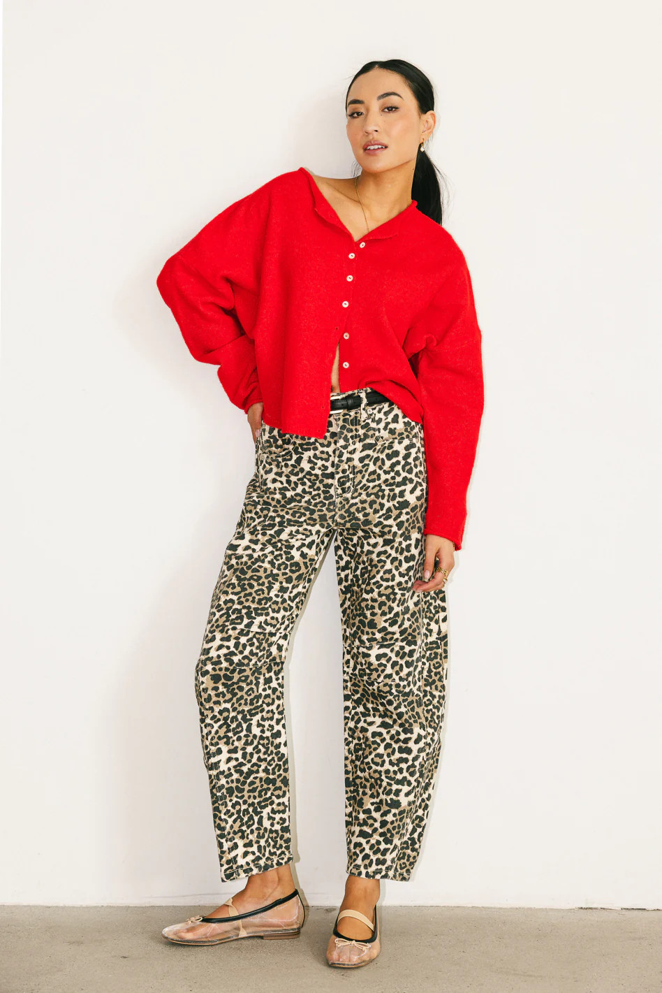 Lisette Barrel Jean in Leopard | Böhme US