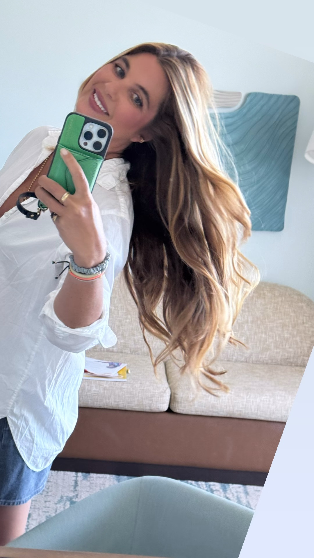 Shirt: medium 
Skirt: medium 
Hair: Sea Glass (use LTK25 to save) and T3 hot rollers 

#LTKTravel #LTKBeauty #LTKdayinmylife