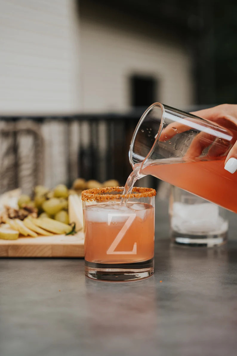 Engraved Rocks Glass Custom Glass Laser Engraved I Newlyweds House Warming Etched Glass Bridesmai... | Etsy (US)