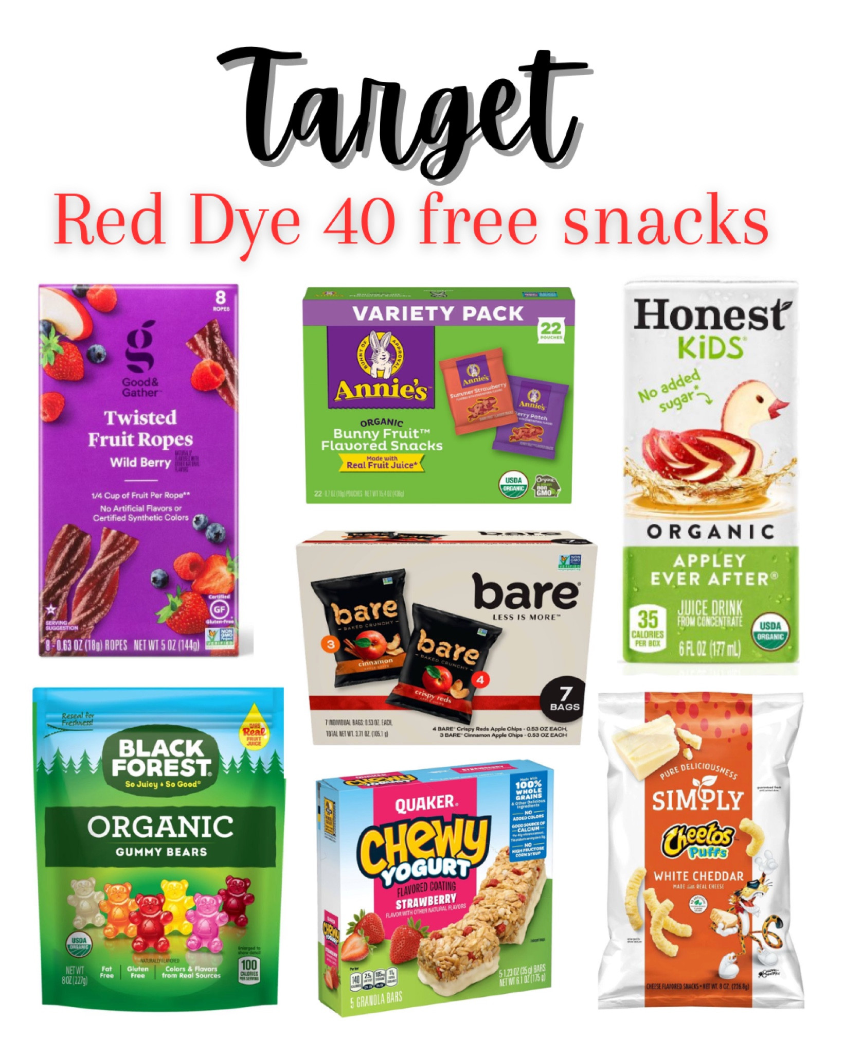 Kids healthy snacks
Less or no sugar
Red dye 40 free 

#LTKFind #LTKunder50 #LTKBacktoSchool