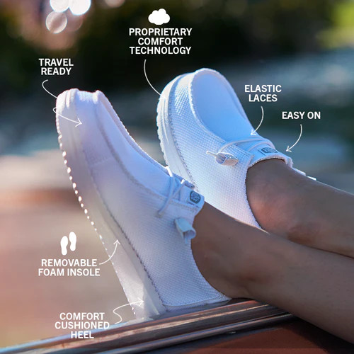 Wendy Stretch Sox - White | HEYDUDE