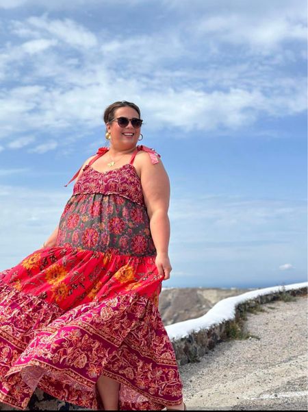 Back in my favorite dress in Greece. Wearing an xl, usually a 2xl. Sizing is generous. 

#LTKPlusSize #LTKMidsize #LTKStyleTip