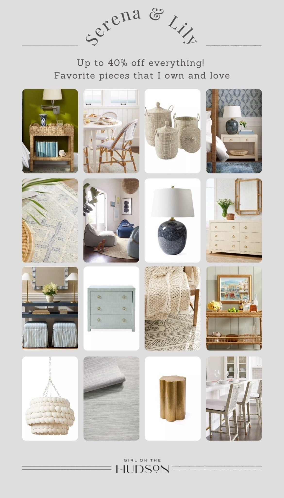 Final chance to save up to 40% off  Serena & Lily items that I own and love!! Rugs, lighting, bedside tables, dresser, and my favorite La Jolla baskets. All on sale with free shipping 🙌🏻

#LTKSaleAlert #LTKGiftGuide #LTKHome