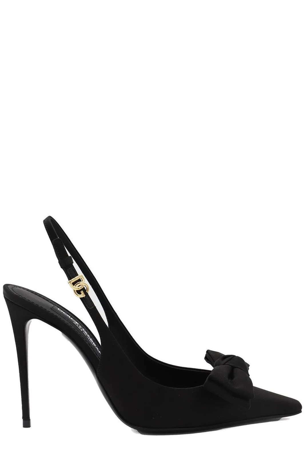 Dolce & Gabbana Bow Detailed Satin Slingbacks | Cettire Global