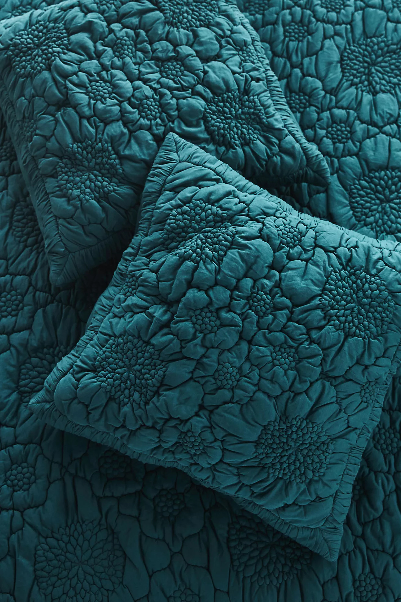 Dahlia Floral Jersey Euro Sham | Anthropologie (US)