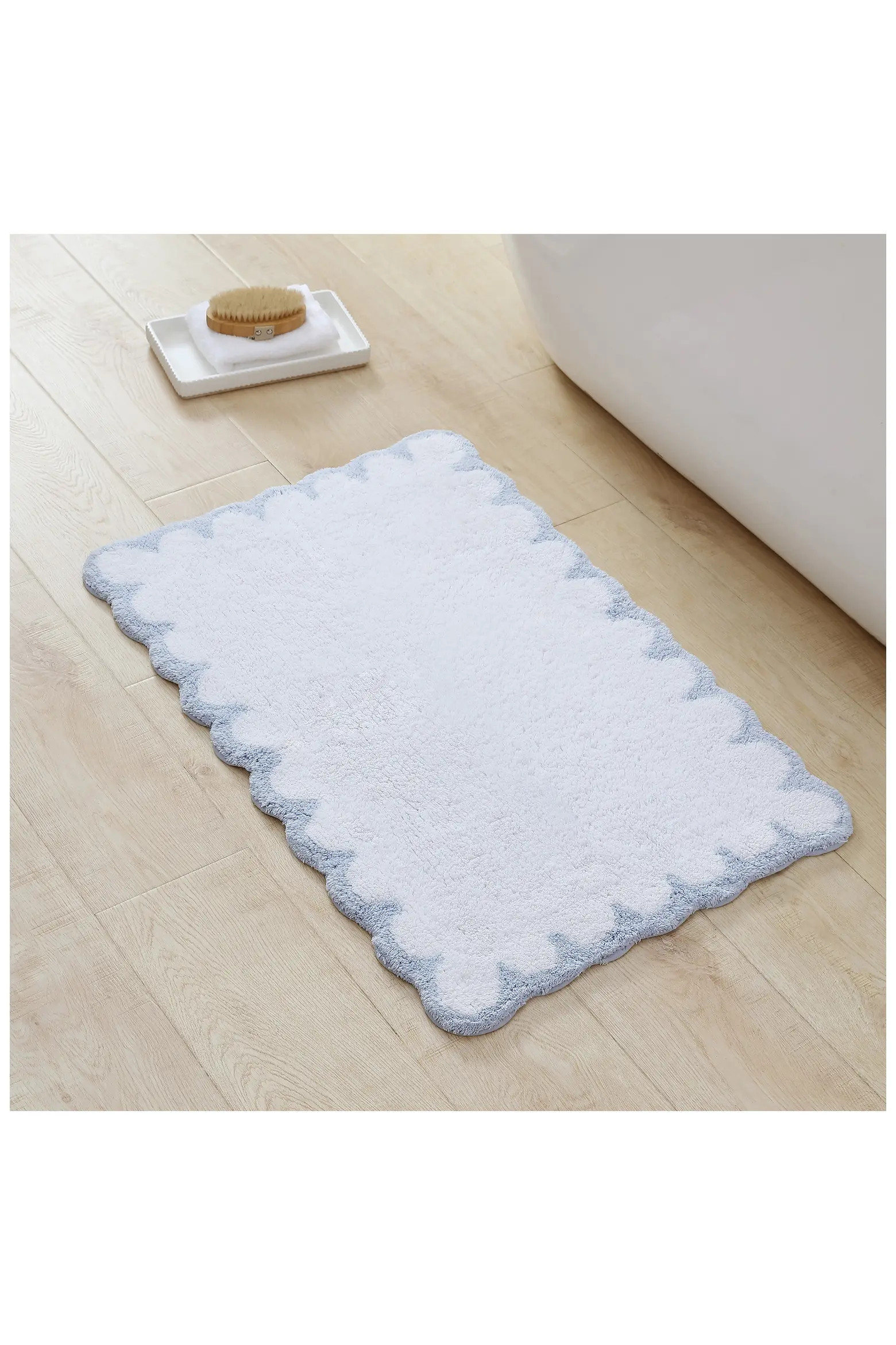 Scallop Detail Cotton Bath Mat | Nordstrom | Nordstrom