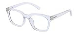 Peepers by PeeperSpecs Women's to The Max Square Reading Glasses, Clear - Focus Blue Light Filtering | Amazon (US)