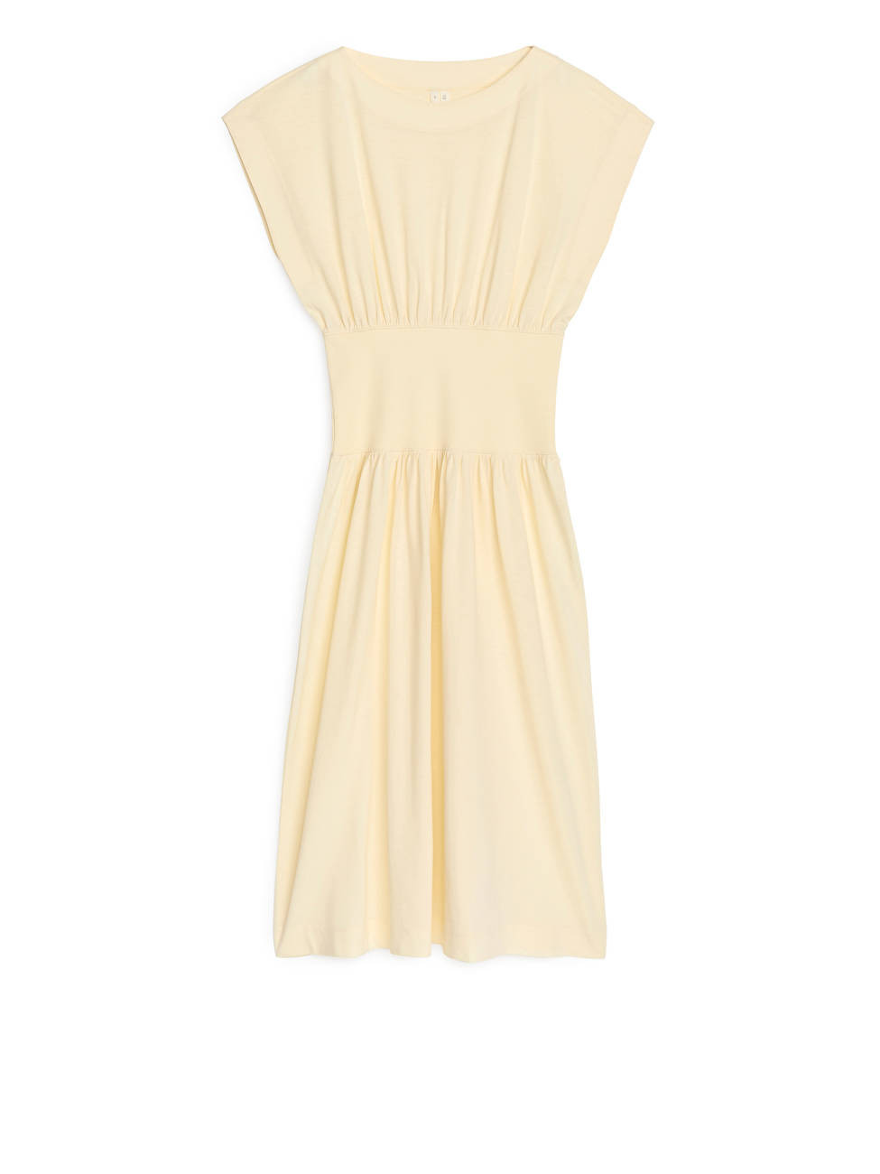 Panel-Waist Midi Dress - Light Yellow - ARKET GB | ARKET (US&UK)
