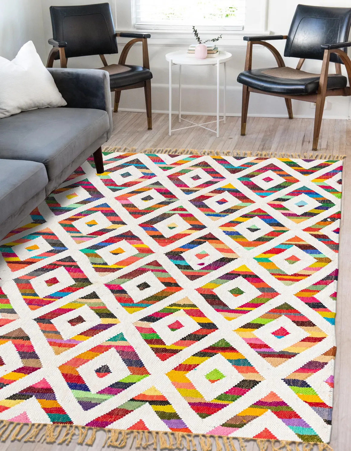 9' x 12' Chindi Trellis Rug | Rugs.com