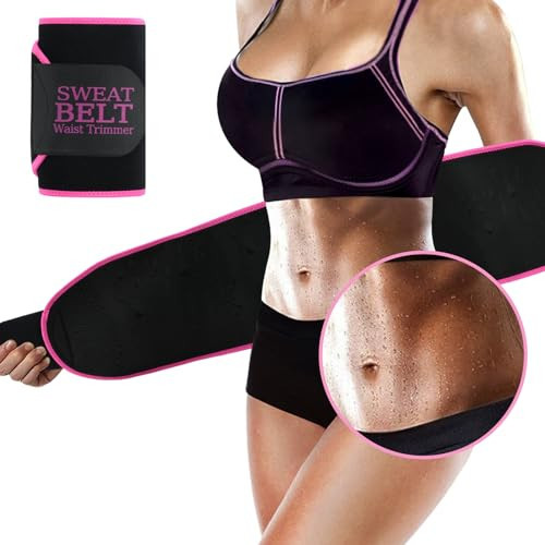 Lisacool Sculpt Touch Waist Trainer For Women Sweat Band For Stomach Waist Trimmer Adjustable Lumbar Trainer with Lumbar and Back Support Black/Pink | Amazon (US)