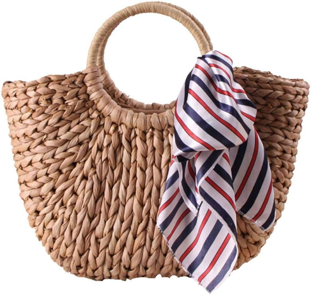 Straw Tote Bag Women Large Casual Retro Cute Hand Woven Handbags Beach Hobo Bag for Daily Use Bea... | Amazon (US)