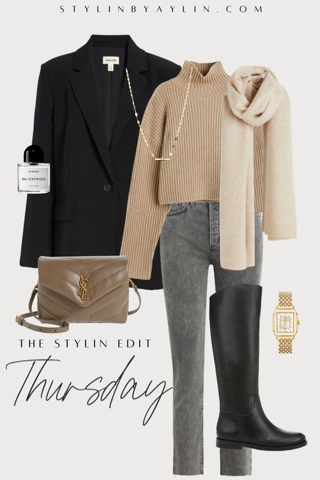 Outfits of the week- Thursday edition, casual style, blazer, boots, accessories, StylinByAylin 

#LTKstyletip #LTKSeasonal #LTKunder100
