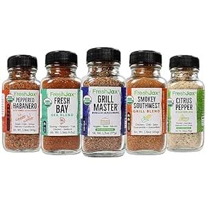 FreshJax Seasoning Gift Set | Pack of 5 Organic Grilling Premium Spices and Seasonings for Cookin... | Amazon (US)