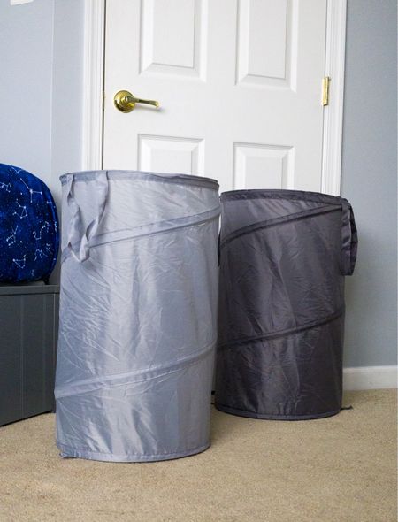 Collapsible laundry bins, perfect for our boys room. #walmartpartner #walmarthome #walmart 

Spring style and refresh for our kids room. Shop your favorite color. 
I went for the grays to match the room aesthetic   

#LTKhome #LTKfindsunder50