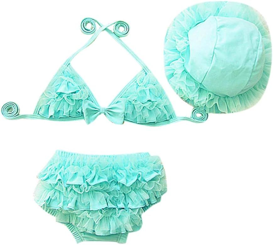 Xinantime Kids Baby Girls Swimsuit Sweet Bikini Ruffle Swimwear Cute Bathing Suit | Amazon (US)