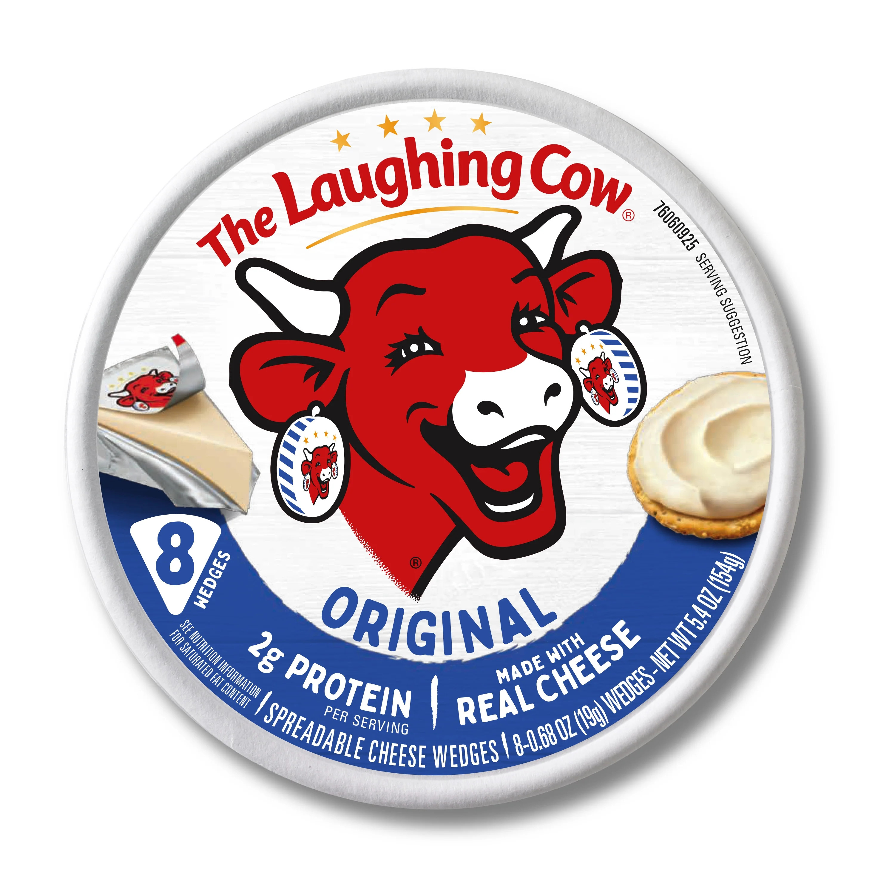 The Laughing Cow Original Spreadable Swiss Cheese Wedge, 5.4 oz Box. Refrigerated | Walmart (US)