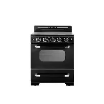 UNIQUE Classic Retro by Unique Classic Retro 30-in Glass Top 5 burners 3.9-cu ft Convection Oven ... | Lowe's