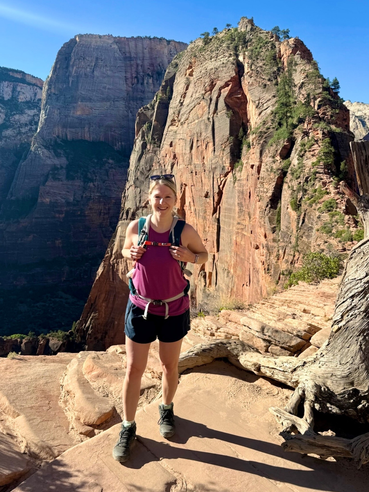 Hiking outfit for Zion National Park - Angel’s Landing! Cool clothing for hot weather, hiking boots with great traction, and best active sunglasses. 

Women’s hike gear, national park, summer trip, outdoor trip, hiking backpack, activewear, hiking socks, running sunglasses, trail shoes

#LTKActive #LTKTravel #LTKfitnessgoals