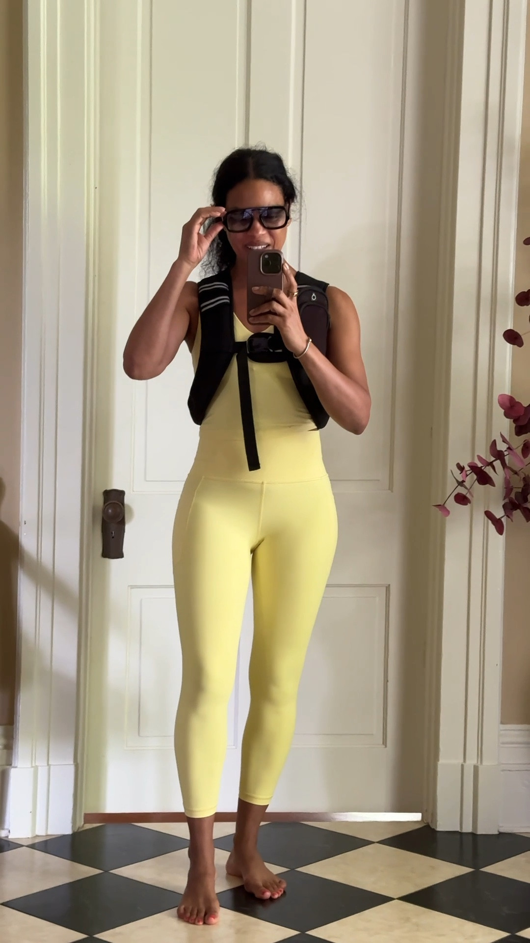 Citron/ yellow leggings and sport bra top! Weighted vest, and sunglasses :)

#LTKFindsUnder50 #LTKActive #LTKOver40
