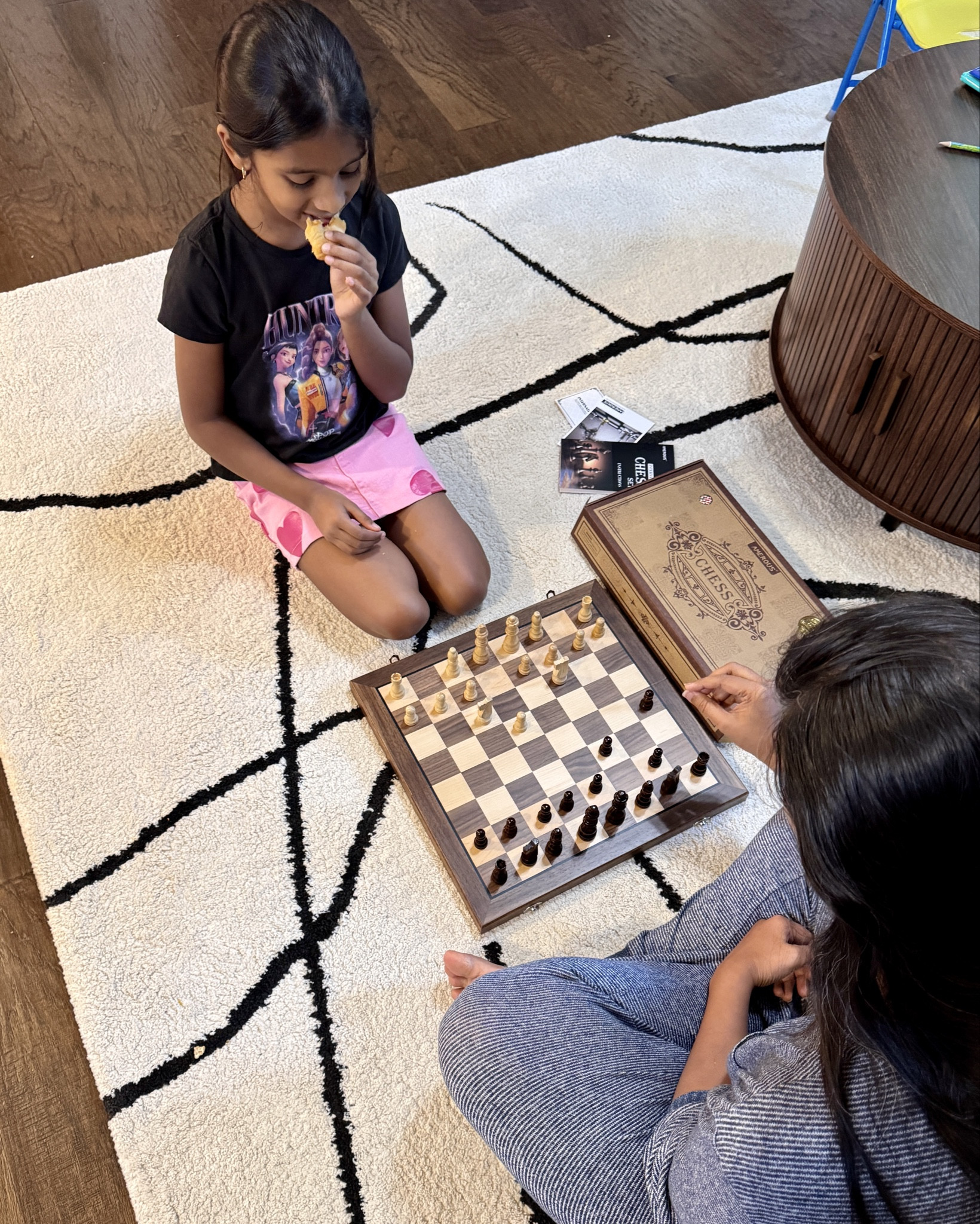 After school chess time ♟️ 
This magnetic chess board is great — the pieces stay in place and the quality is really solid.
My daughter’s outfit, the rug, and table are linked too.

#chesstime #kidsactivities #ltkfamily #boardgameforkids #kidsathome

#LTKHome #LTKKids
