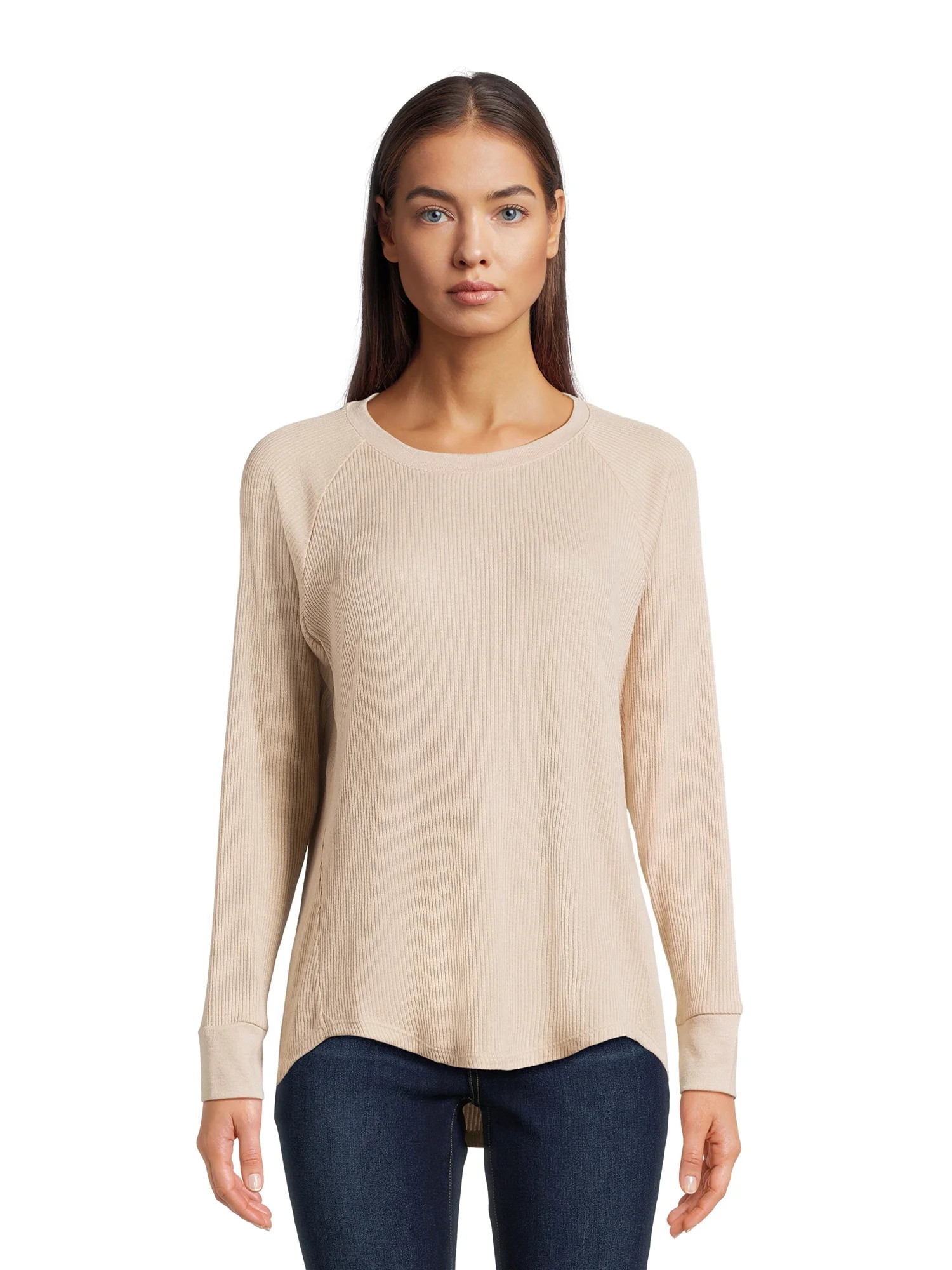 Time and Tru Women's High-Low Rib Tunic - Walmart.com | Walmart (US)