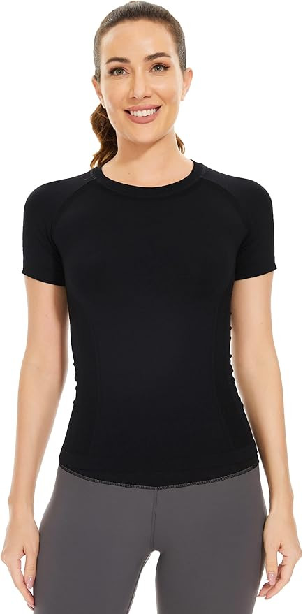 MathCat Seamless Workout Shirts for Women Long Sleeve Yoga Tops Sports Running Shirt Breathable A... | Amazon (US)