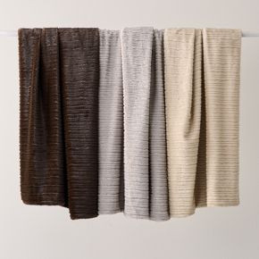 Faux Fur Textured Channel Throw | West Elm (US)