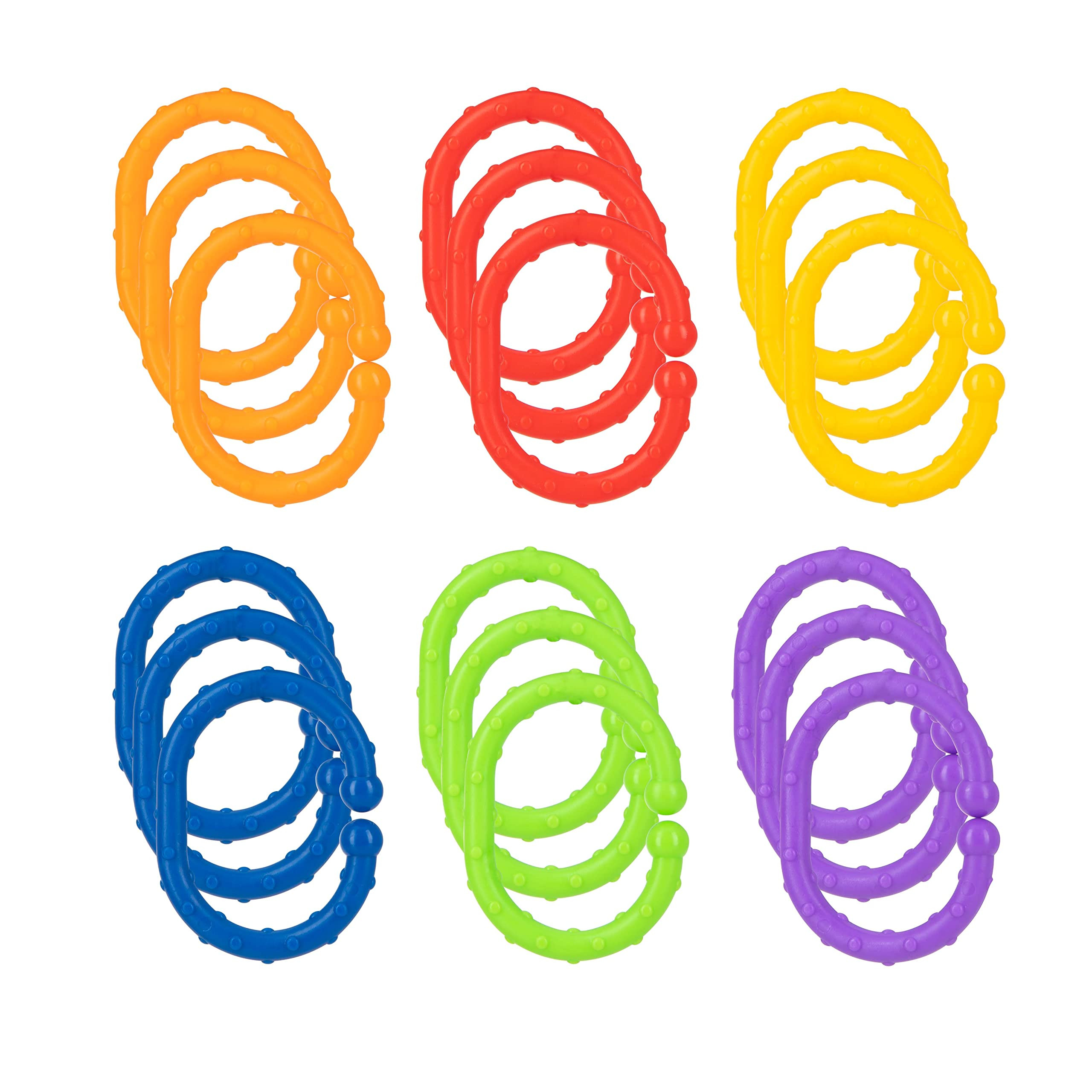 Nuby Linkables Car Seat Toy and Baby Stroller Accessories - 18-Count | Amazon (US)