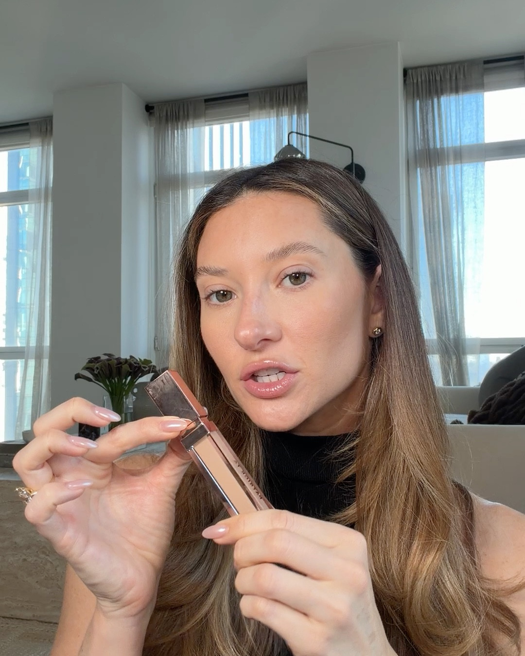 PRODUCTS IM LOVING RN FROM @sephora!!! Patrick ta concealer (super hydrating!) shade light peachy neutral 2. Merit flush balms in post modern and bespoke. Pat McGrath lust gloss in Love Potion (the best milky pink nude gloss and perfect for brides !!) and ded cools xtra milk detergent. It’s so subtle and delicious! Make sure to check out Sephora's beauty insider program for incredible rewards and also try their buy online & pick up in store or my personal fav. SAME DAY DELIVERY #sephorahaul #sephorapartner