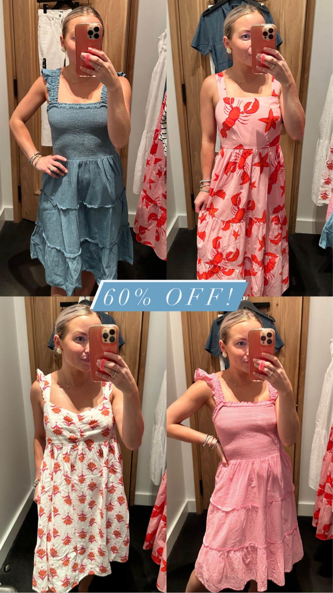 J. Crew Factory dresses! Chambray, ruffles, and block print! 🧡 #JCrewFactory #JCrew #smockeddress 

#LTKsalealert #LTKunder50 #LTKFind