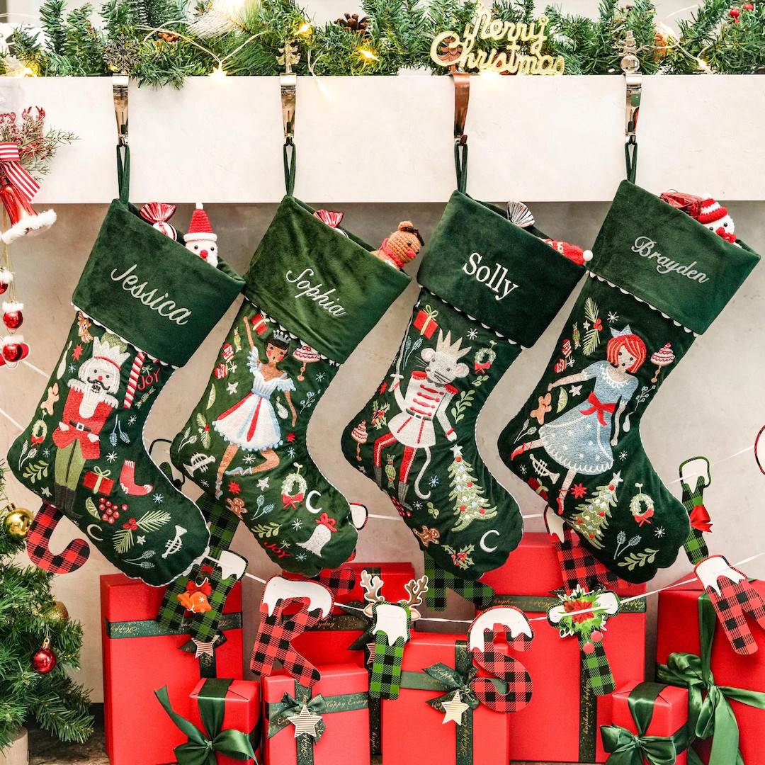 Velvet Embroidered Nutcracker Christmas Stockings,custom Holiday Stockings,personalized Christmas... | Etsy (US)