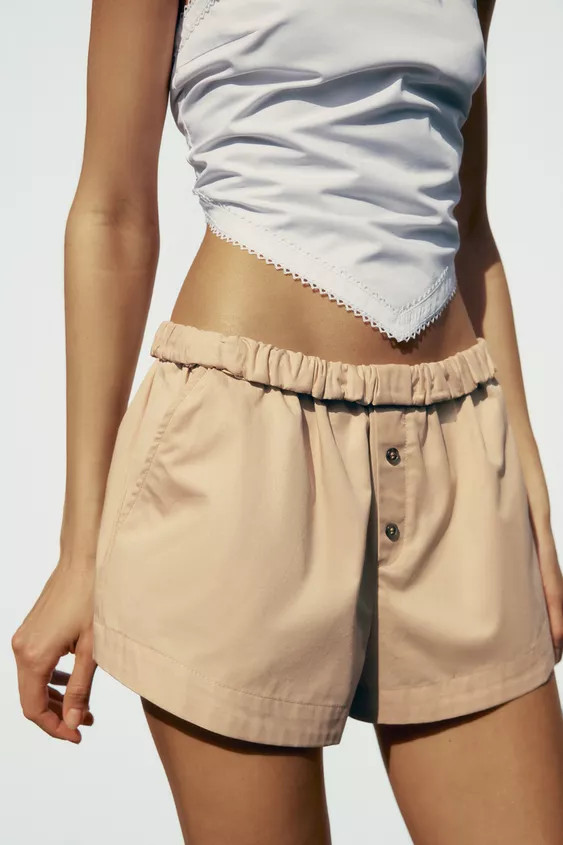 TURN-UP WAIST MINI SHORTS | Zara US