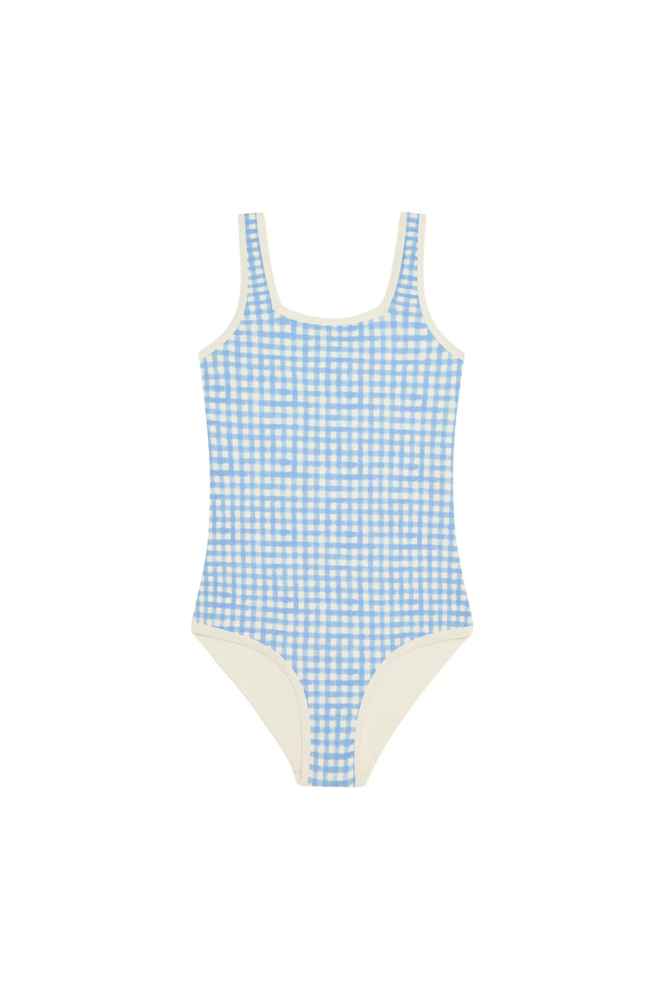 Corfu One Piece Kids - Sky Gingham | Monday Swimwear