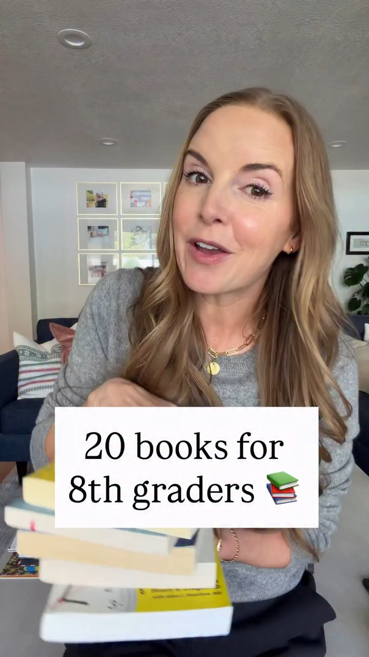 These lists of 20 books per grade level have been such a fun project for me over the past year and I love that you’ve enjoyed them so much too!

So happy to finally have 8th grade join the crew!

#LTKKids