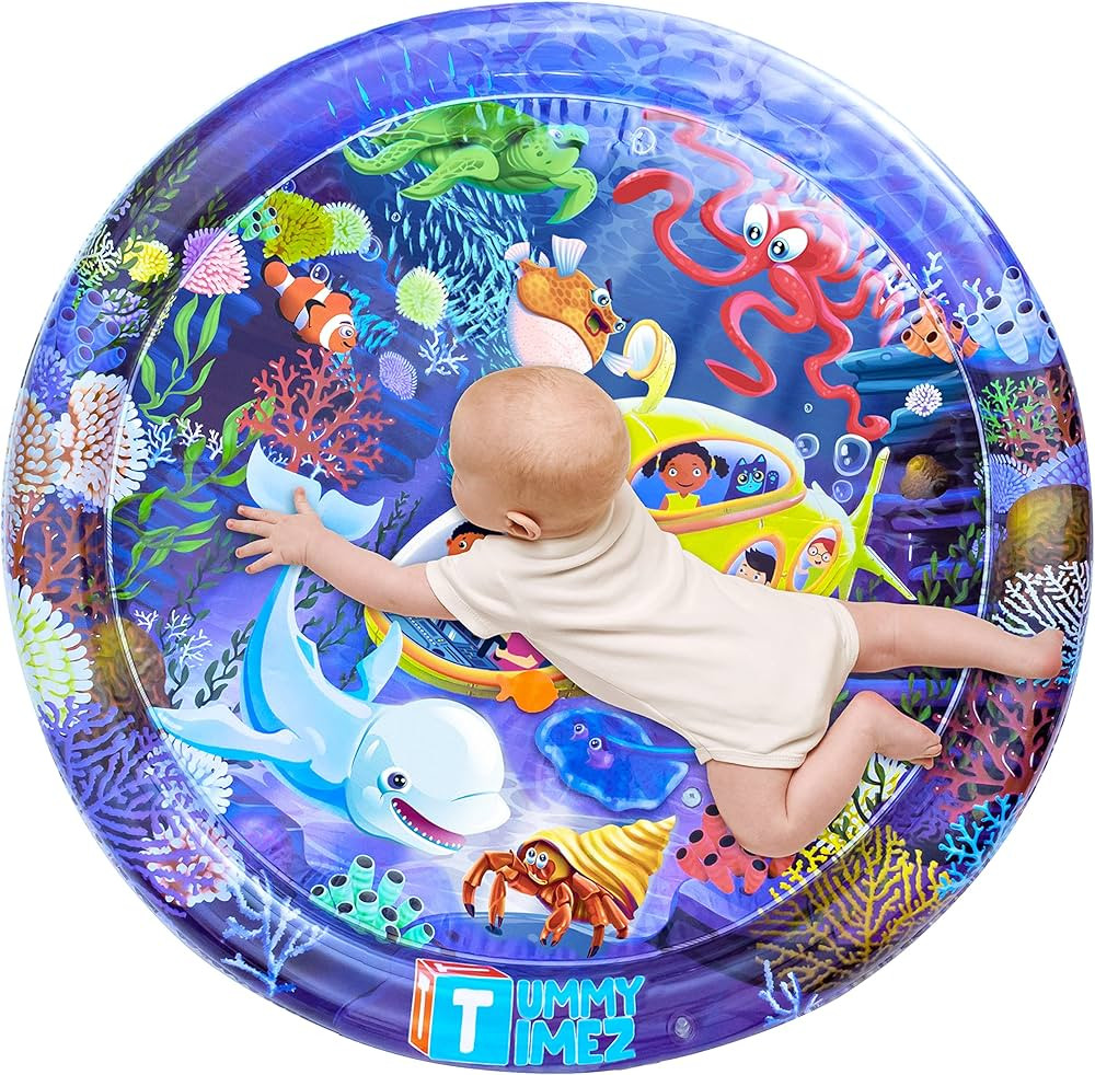 TT TUMMYTIMEZ Premium Tummy Time Water Mat, XL Inflatable Activity Center Promoting Baby Motor an... | Amazon (US)