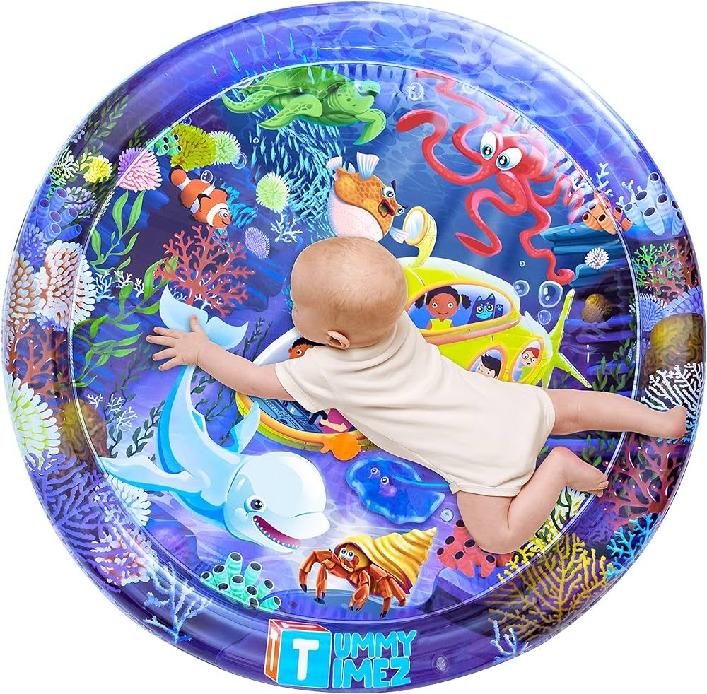 TT TUMMYTIMEZ Premium Tummy Time Water Mat, XL Inflatable Activity Center Promoting Baby Motor an... | Amazon (US)