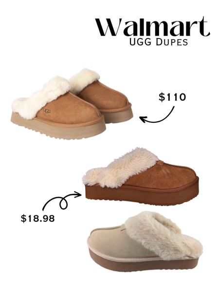 Walmart has UGG dupes and they are memory foam so they’re soooo comfy  

#LTKfindsunder100