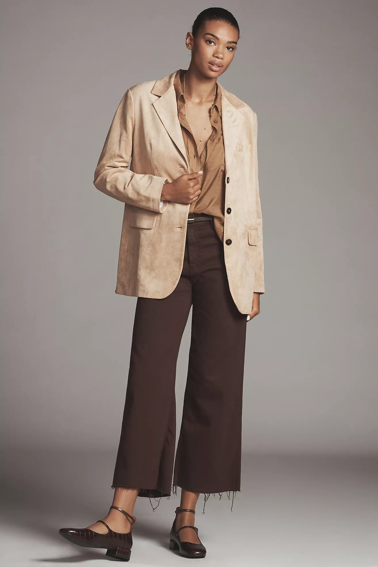 Dolan Left Coast Faux-Suede Boyfriend Blazer | Anthropologie (US)
